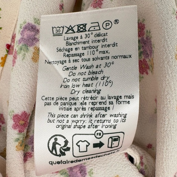 Sézane Lara Floral Tie Bow Straps Sleeveless Blouse | Sz 40 (US 8) | Mindy Print - Picture 15 of 16